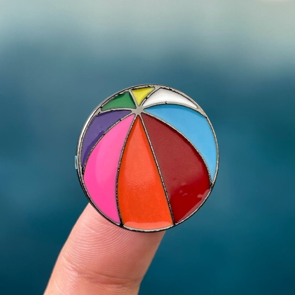 Beach Ball Enamel Pin/ Brooch Lapel